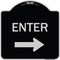 Signmission Parking Lot Enter Right Arrow Heavy-Gauge Aluminum Architectural Sign, 18" x 18", BS-1818-23426 A-DES-BS-1818-23426 - alternate 1